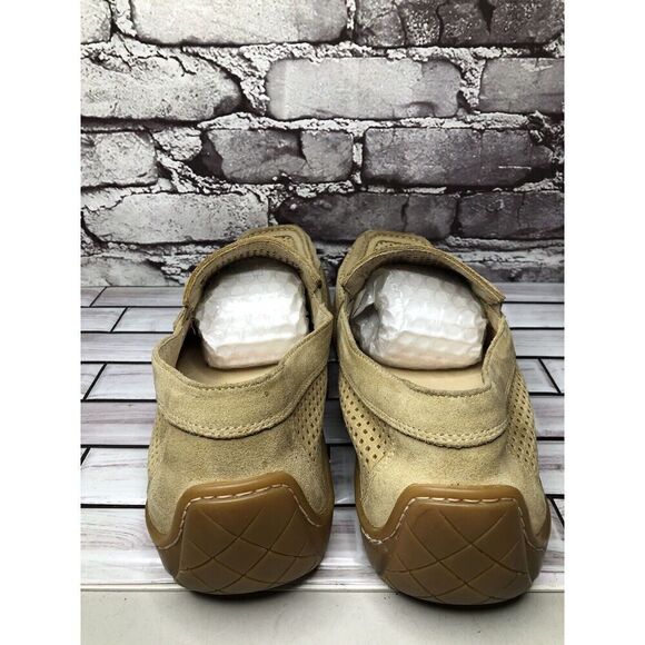 Donald J PLINER Esco Tan Suede Perforated Driving Moccasin Loafers Shoes Men 13M - Picture 7 of 16